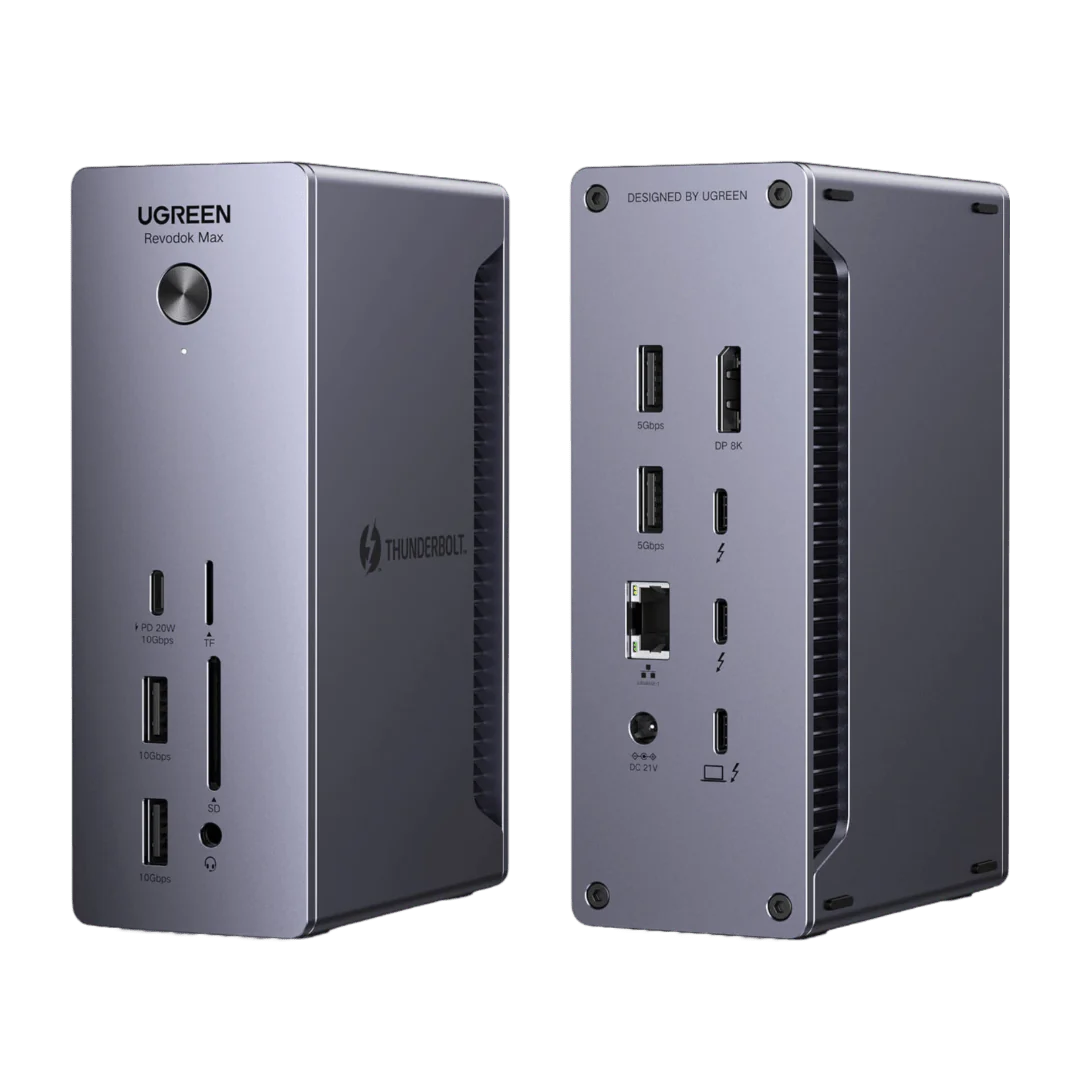 UGREEN Revodok Max 13u1, DisplayPort, Thunderbolt 4, USB-C, RJ45, čitač kartica TF/SD, 3.5mm-2