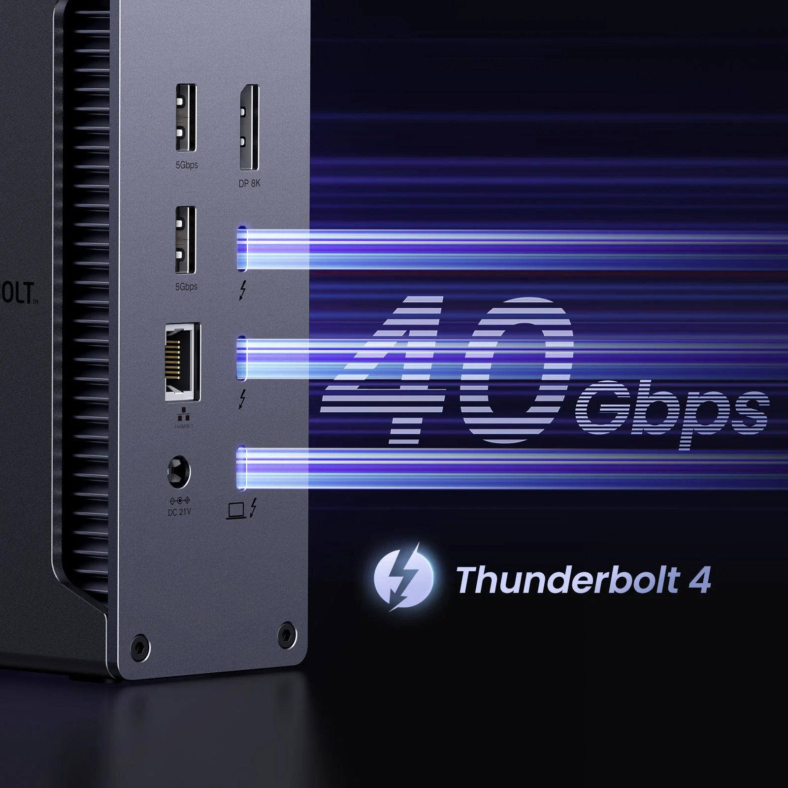 UGREEN Revodok Max 13u1, DisplayPort, Thunderbolt 4, USB-C, RJ45, čitač kartica TF/SD, 3.5mm-4