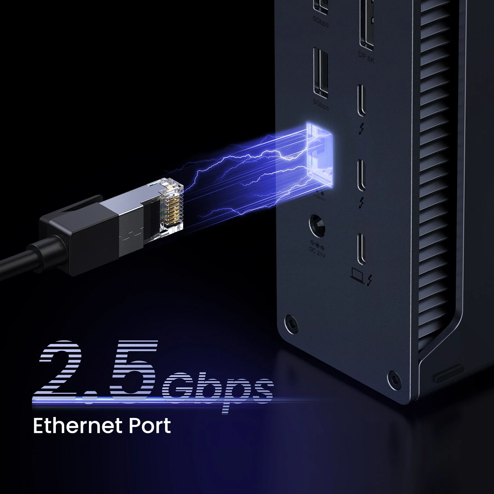 UGREEN Revodok Max 13u1, DisplayPort, Thunderbolt 4, USB-C, RJ45, čitač kartica TF/SD, 3.5mm-7
