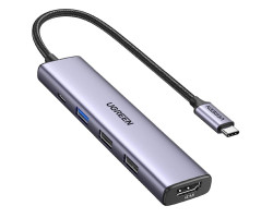 UGREEN USB Hub Revodok 105, USB-C na 3xUSB-A, 100W PD, 4K 30Hz HDMI