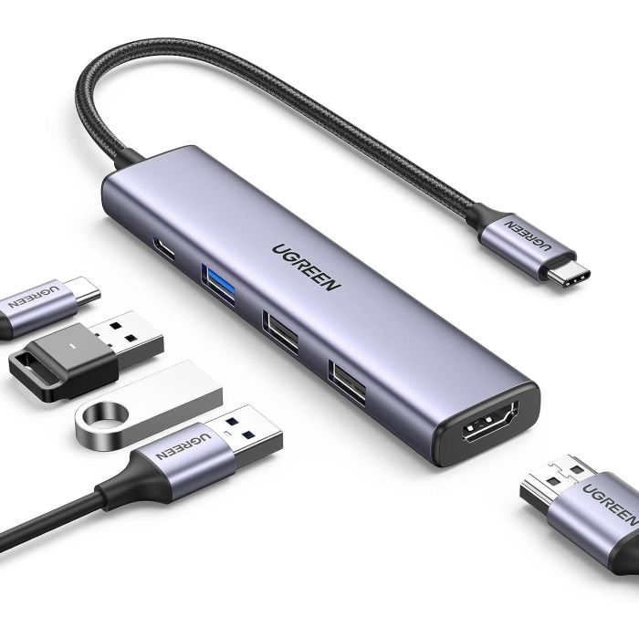 UGREEN USB Hub Revodok 105, USB-C na 3xUSB-A, 100W PD, 4K 30Hz HDMI-5