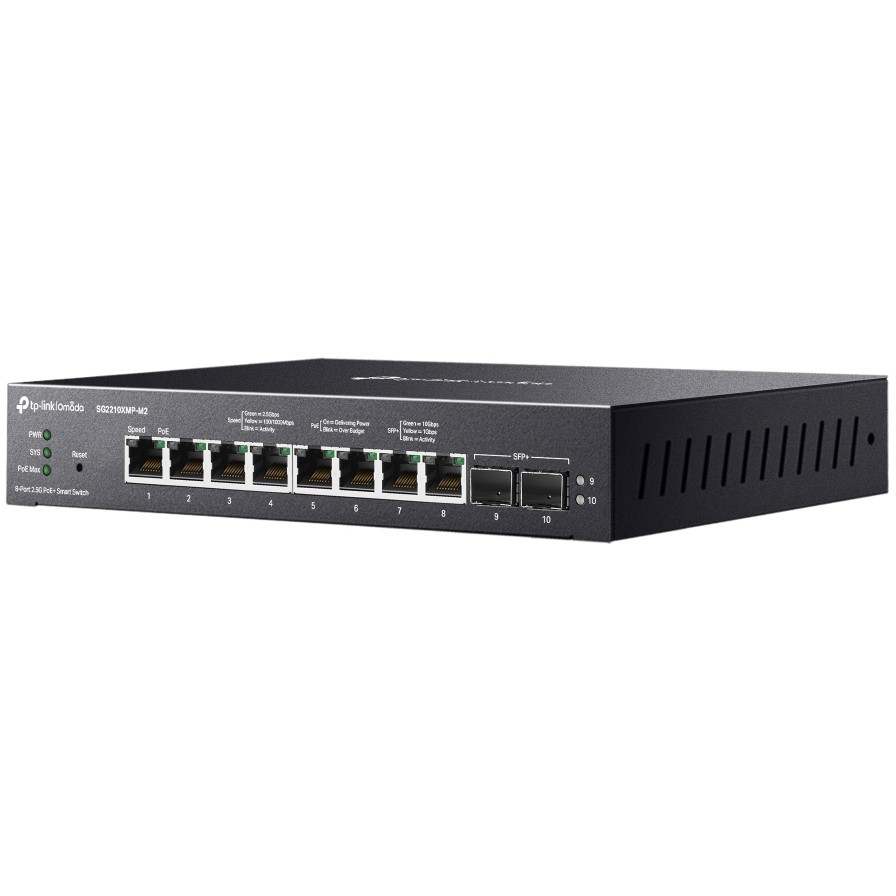 Prekidač TP-LINK SG2210XMP-M2 (8× 2.5 Gbps PoE+ portova, 2× 10G SFP+ slotova, 160 W PoE budget)-2