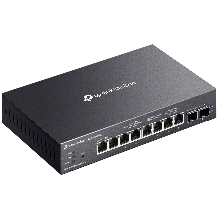 Prekidač TP-LINK SG2210XMP-M2 (8× 2.5 Gbps PoE+ portova, 2× 10G SFP+ slotova, 160 W PoE budget)-3