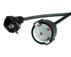 Roline VALUE naponski produžni kabel, schuko utičnica, 10.0m, crni-1