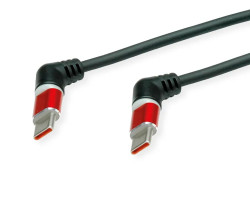ROLINE 360° USB 2.0 kabel, C - C, M/M, 60W, crveno crno, 2 m-0