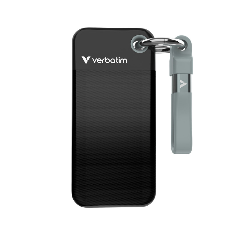 Vanjski disk VERBATIM Pocket 1TB SSD, USB 3.2 Gen2, Crna/Siva-5