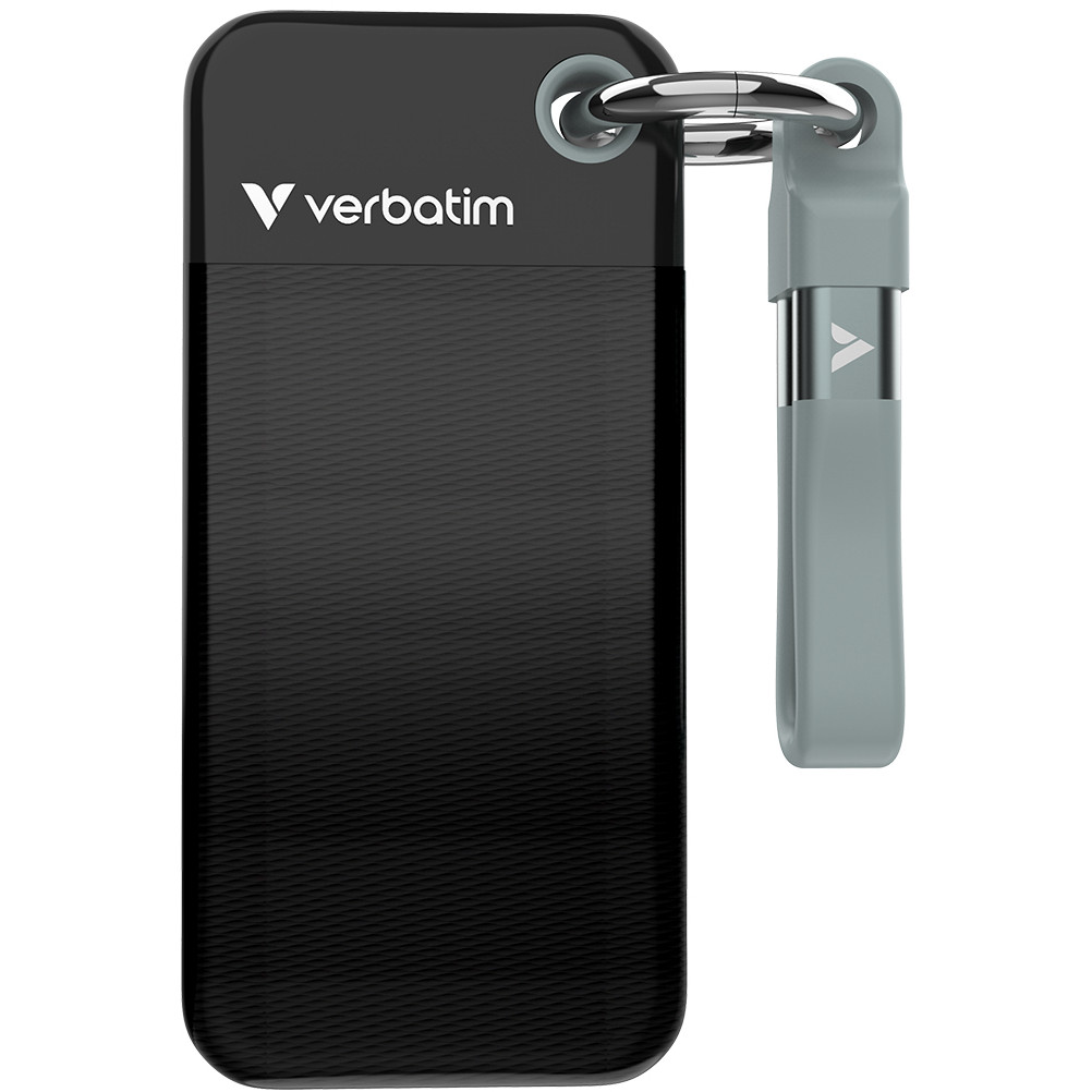 Vanjski disk VERBATIM Pocket 1TB SSD, USB 3.2 Gen2, Crna/Siva-1