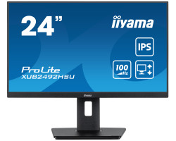 Monitor IIYAMA XUB2492HSU-B6 23.8" 1920×1080 IPS, Pivot, 0.4ms, HDMI/DP, 4×USB HUB, zvučnici, bijeli
