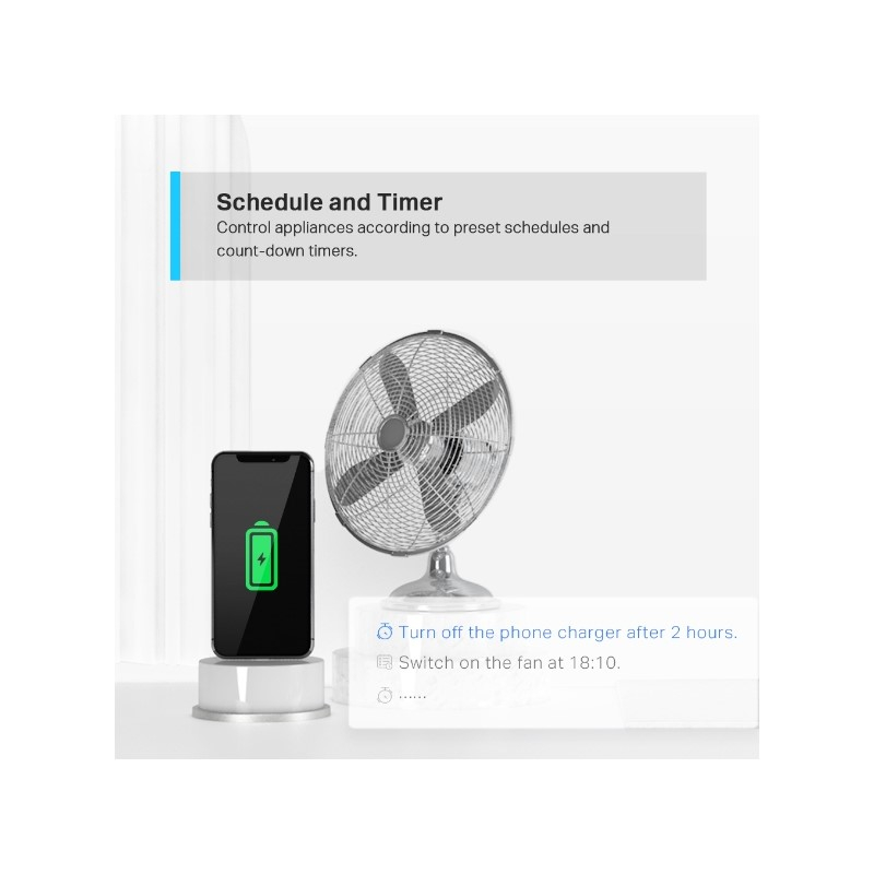 TP-Link WiFi Smart multi utičnica, 3×strujna utičnica, 2×USB-A, 1×USB-C, QC3.0 18W punjač, Tapo app, Wi-Fi kontrola, Timer/Schedule postavke, Glasovna kotrola Amazon Alexa/Google Assistant-6