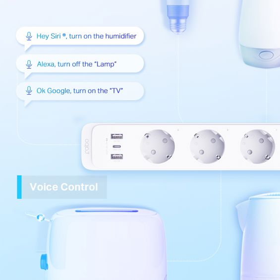 TP-Link WiFi Smart multi utičnica, 3×strujna utičnica, 2×USB-A, 1×USB-C, QC3.0 18W punjač, Tapo app, Wi-Fi kontrola, Timer/Schedule postavke, Glasovna kotrola Amazon Alexa/Google Assistant-14