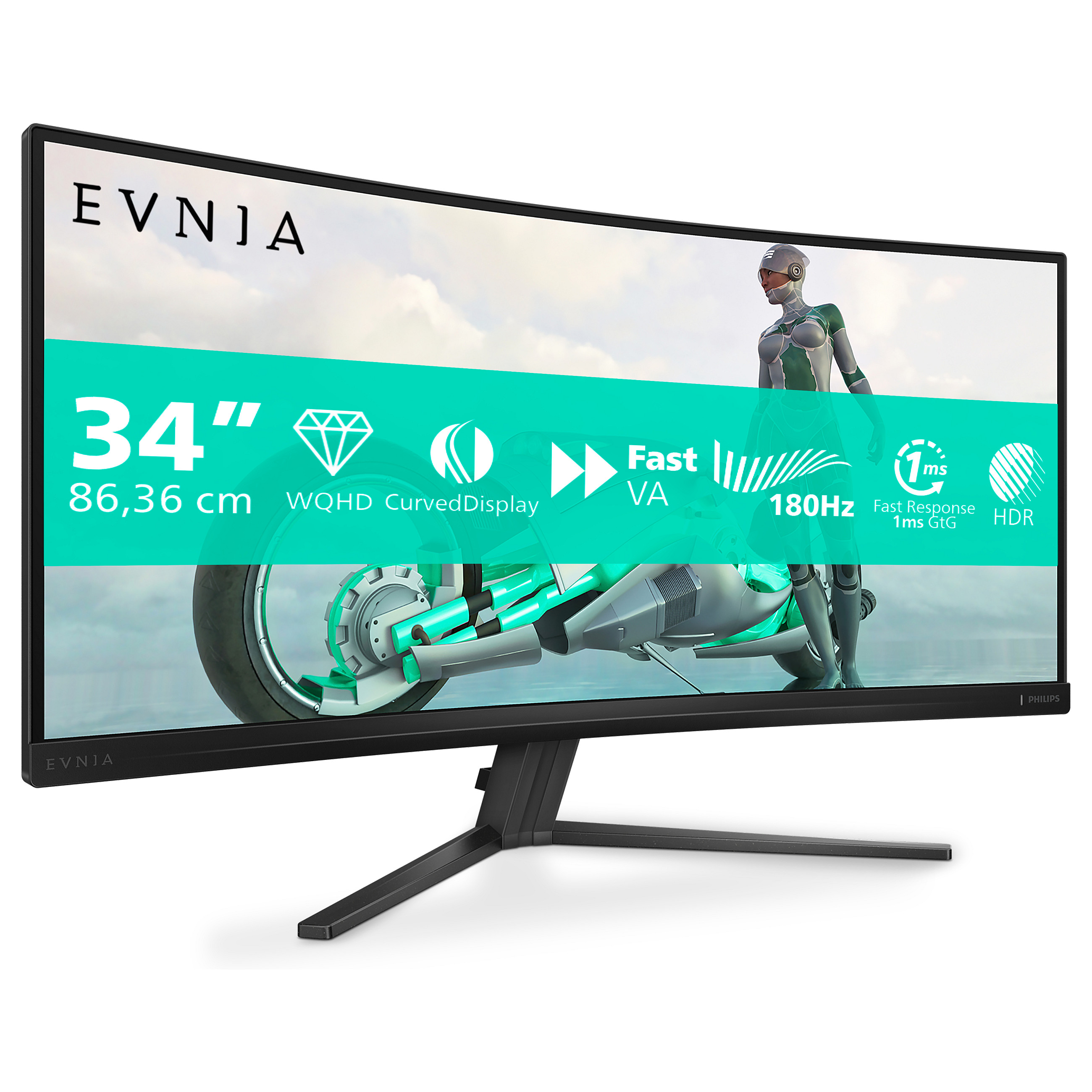 Monitor PHILIPS Evnia 3000 34M2C3500L/00 (34" VA, WQHD, 180Hz, zakrivljeni) crni-17