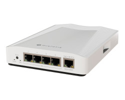 MikroTik 10 Gigabit Ethernet preklopnik (Switch) CRS304-4XG-IN, 98DX2528 2-core 1200 MHz CPU, ARM 64bit, 512 MB RAM, 32 MB FLASH, 4x10G-LAN ports POE-IN, DIN rail mount