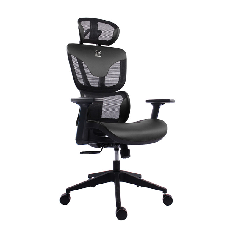 Uredska stolica BIT FORCE COZY LM-2D (PU koža, 2D naslon za ruke, nosivost 140kg, crna)-1