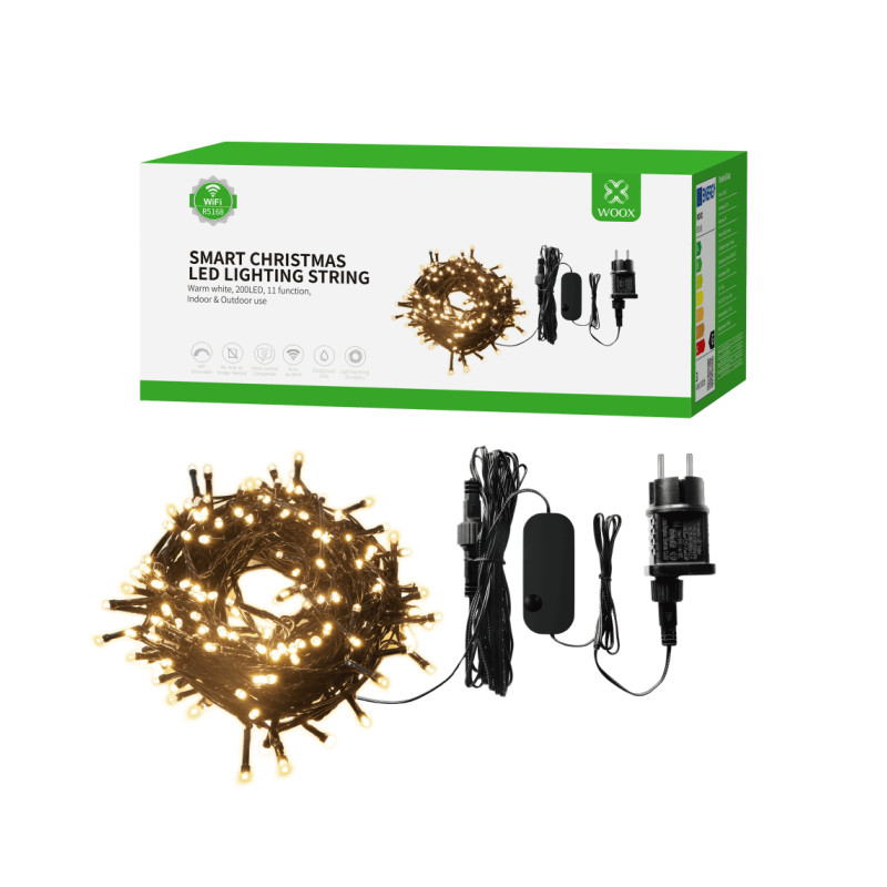 LED rasvjeta WOOX R5168 Smart božićna, 20m dužina (200LED, 11 funkcija, IP44)-0