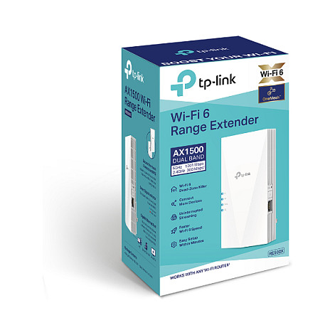 TP-Link AX1500 bežični pojačivač dometa (Wi-Fi 6 Range Extender), Dual Band 1200Mbps(5GHz)/300Mbps(2.4GHz), 802.11a/n/ac/ax/b/g/n, 1×G-LAN, Range extender mod, 2×interna antena-9