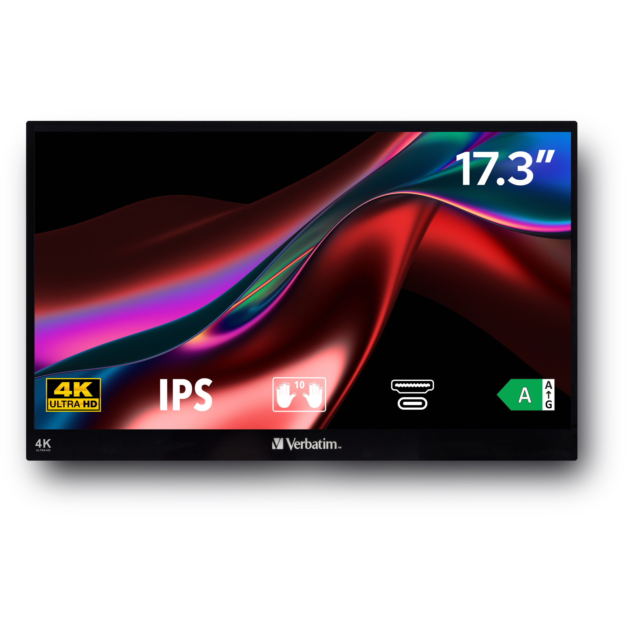 Monitor VERBATIM PMT-17-4K 17.3" 4K Ultra HD Metal Housing-3