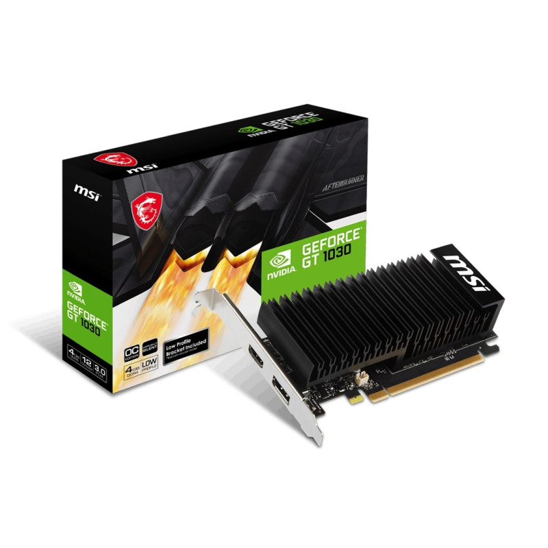 MSI GeForce GT 1030 4GHD4 LP OC, 4GB GDDR4/64-bit, PCIe 3.0, HDMI/DP, Low Profile-1