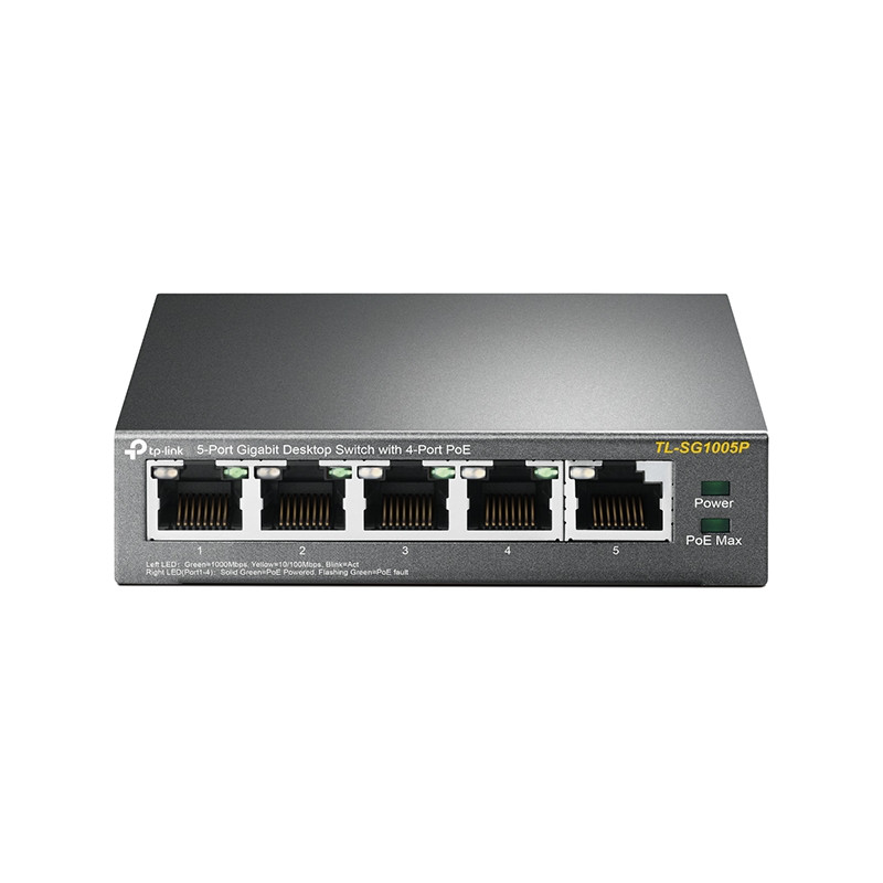 TP-Link 5-port Gigabit PoE+ preklopnik (Switch) 5×10/100/1000M RJ45 ports, 1×PoE++ In, 4xPoE+ Out ports, metalno kućište-1