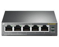 TP-Link 5-port Gigabit PoE+ preklopnik (Switch) 5×10/100/1000M RJ45 ports, 1×PoE++ In, 4xPoE+ Out ports, metalno kućište