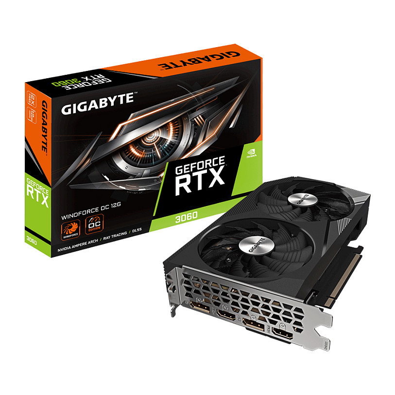 Gigabyte GeForce RTX 3060 WINDFORCE OC, 12GB GDDR6/ 192bit, PCIe 4.0, 2×HDMI/2×DP-18