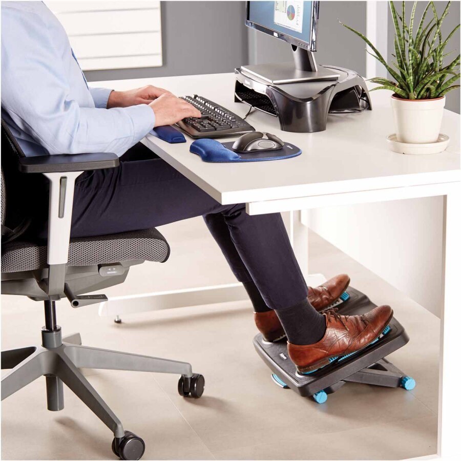 Podnožje za noge FELLOWES Ergonomics (materijal guma, boja crna, podešavanje visine da, raspon visine 100 / 135 / 165 mm, kut nagiba 0 - 25°, podešavanje nagiba da)-5