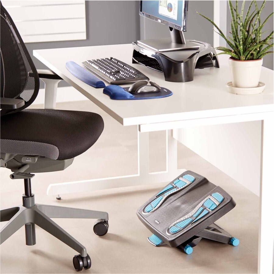 Podnožje za noge FELLOWES Ergonomics (materijal guma, boja crna, podešavanje visine da, raspon visine 100 / 135 / 165 mm, kut nagiba 0 - 25°, podešavanje nagiba da)-4
