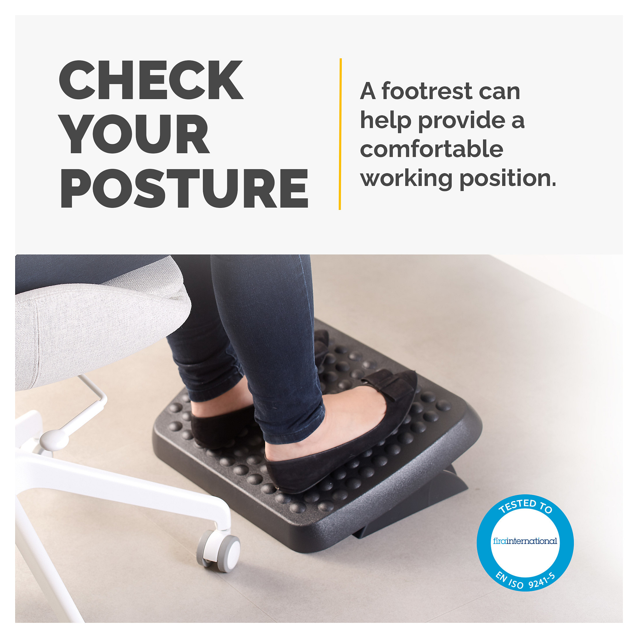 Ergonomski naslon za noge FELLOWES crna-1