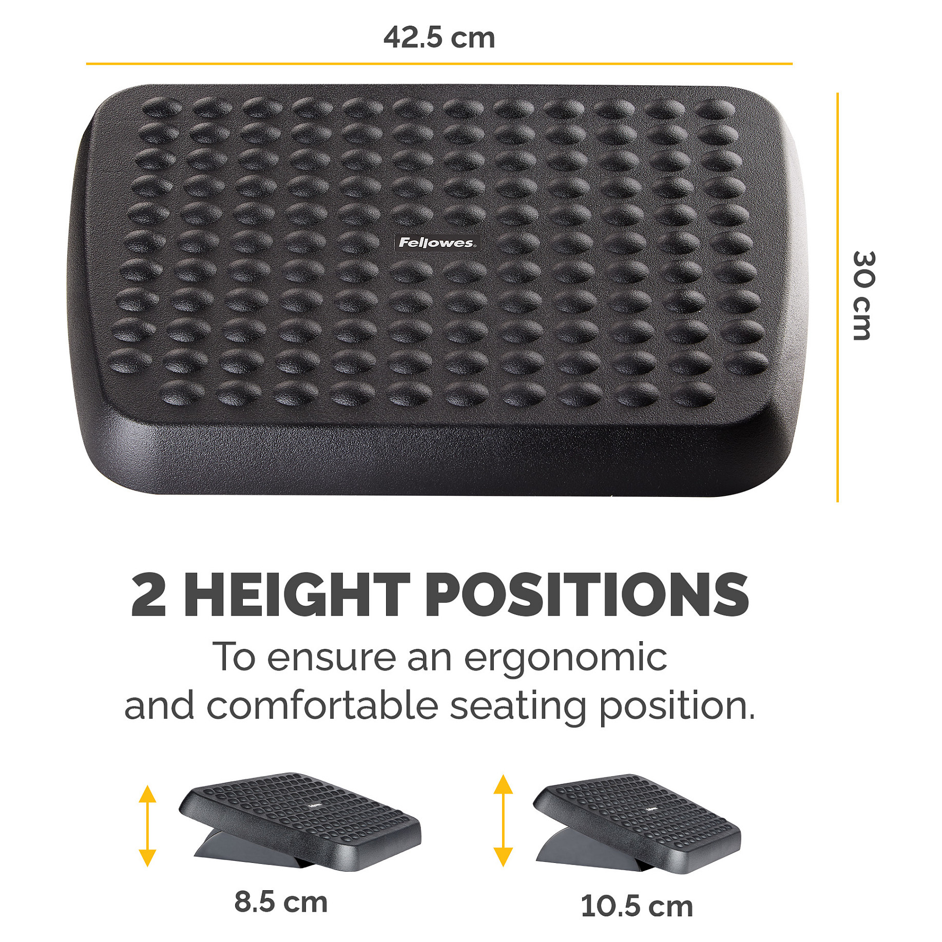 Ergonomski naslon za noge FELLOWES crna-2