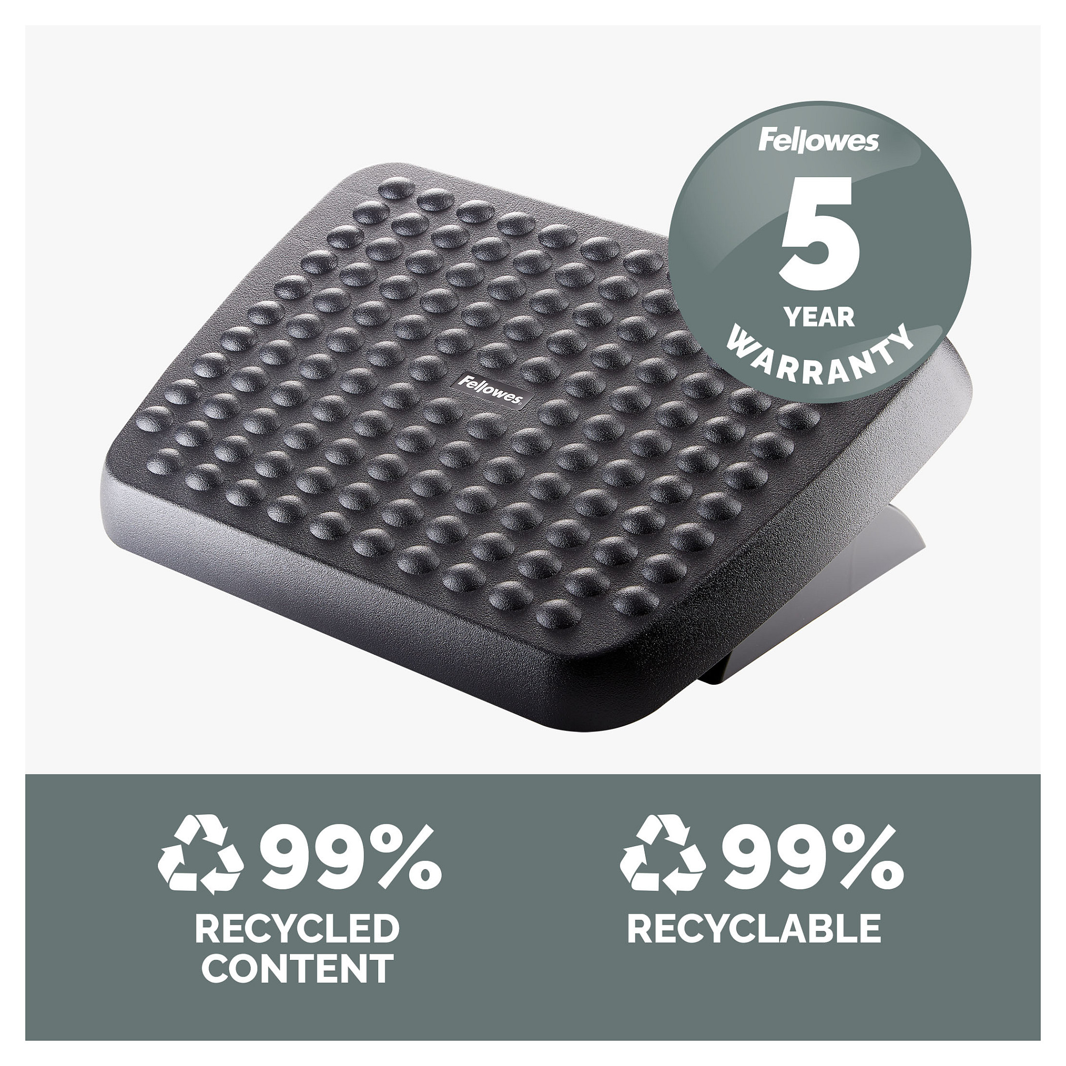 Ergonomski naslon za noge FELLOWES crna-5