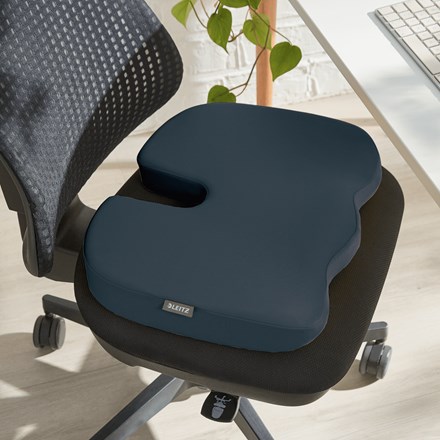 Sjedište LEITZ Ergo Cosy Grey (periva, uklonjiva navlaka, zatvarač, ručno pranje, univerzalno, siva, klinasti oblik)-1