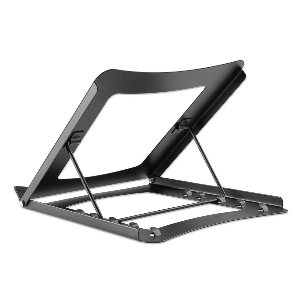 Stalak za prijenosno računalo i tablet Manhattan, podesiv (5 položaja), pogodan za sve tablete i prijenosna računala do 15.6", prijenosan i lagan, čelik crni, doživotno jamstvo-2