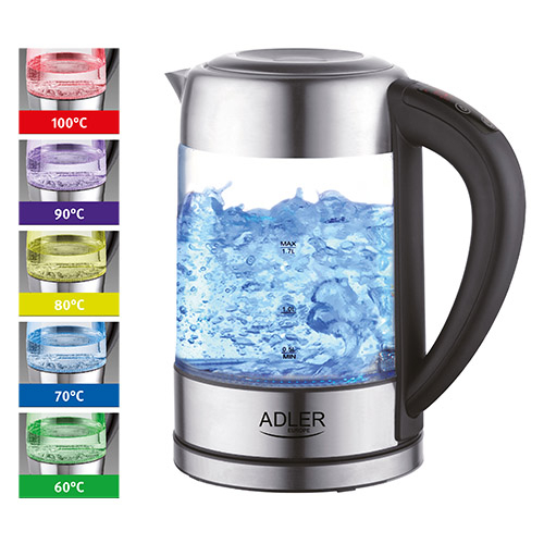 Kuhalo za vodu ADLER AD 1247 (1.7 L, 2200 W, nehrđajući čelik)-1