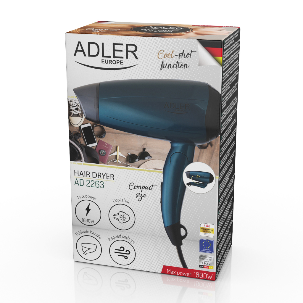 Sušilo za kosu ADLER AD 2263 (1800W, tamnoplava)-8