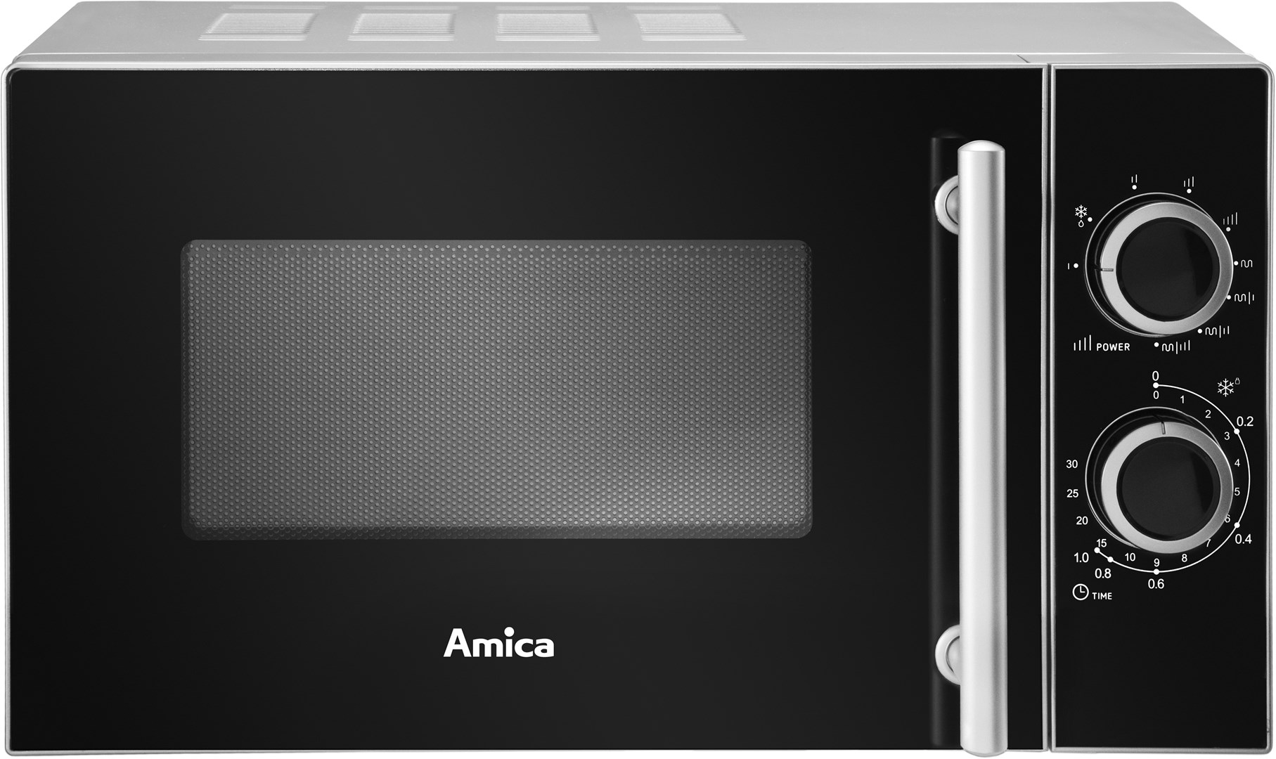 Amica AMGF20M1GS microwave Countertop Grill microwave 20 L 700 W crna, Silver-0