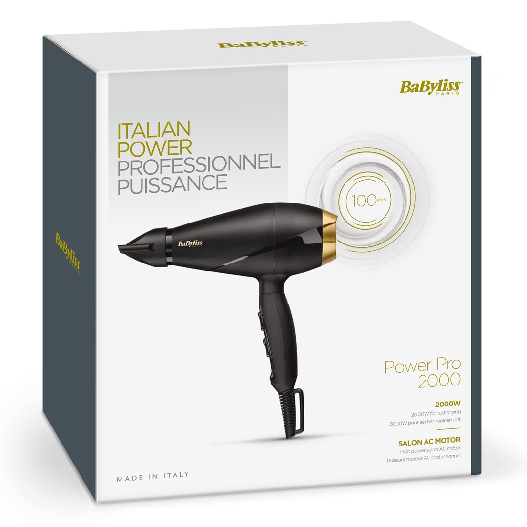 Sušilo za kosu BABYLISS 6704E (2000 W crno, zlato)-2