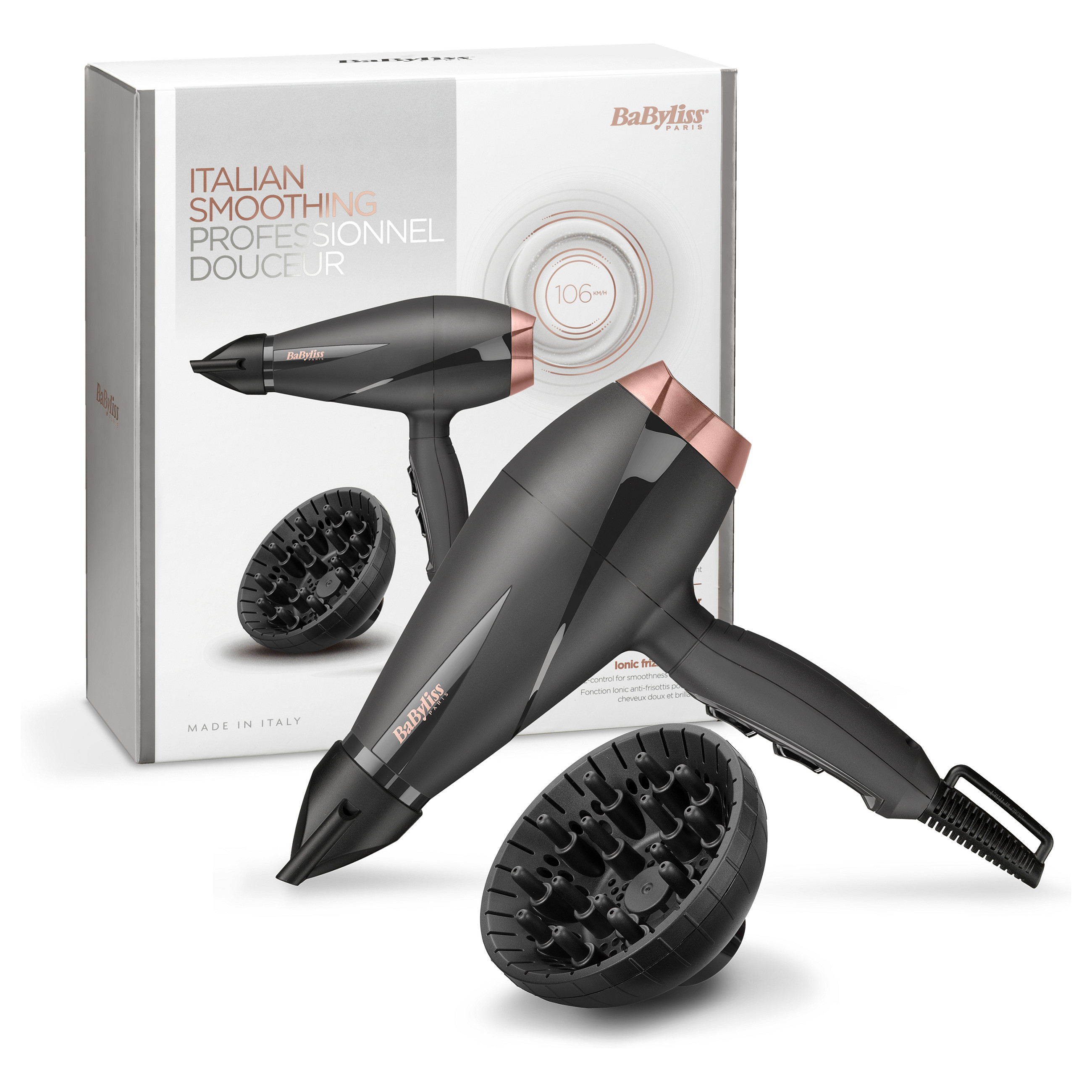 BaByliss Smooth Pro 2100 2100 W Black, Pink gold-5