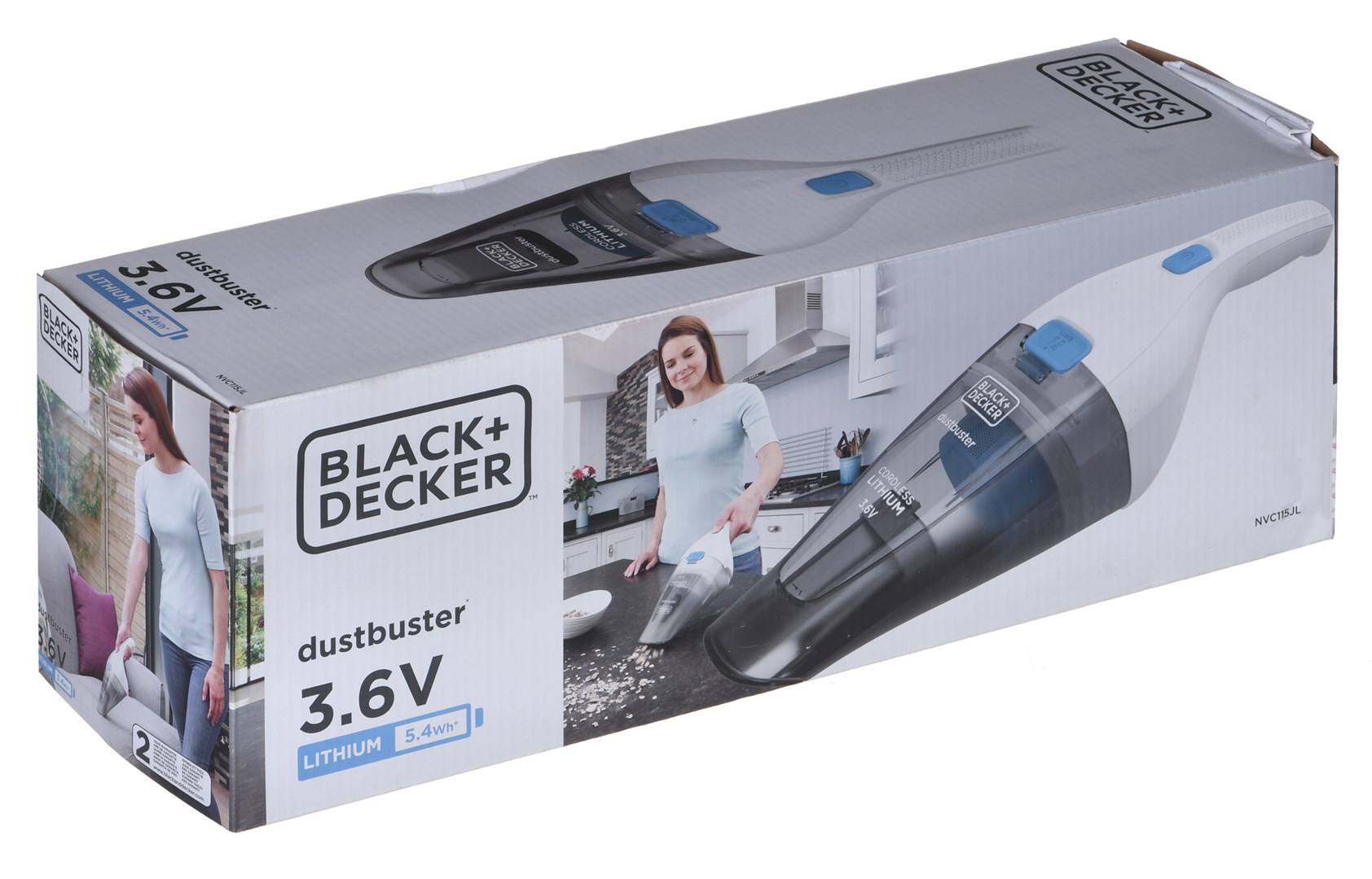 Ručni usisavač BLACK+DECKER NVC115JL (bez vrećice, siva, bijela)-4