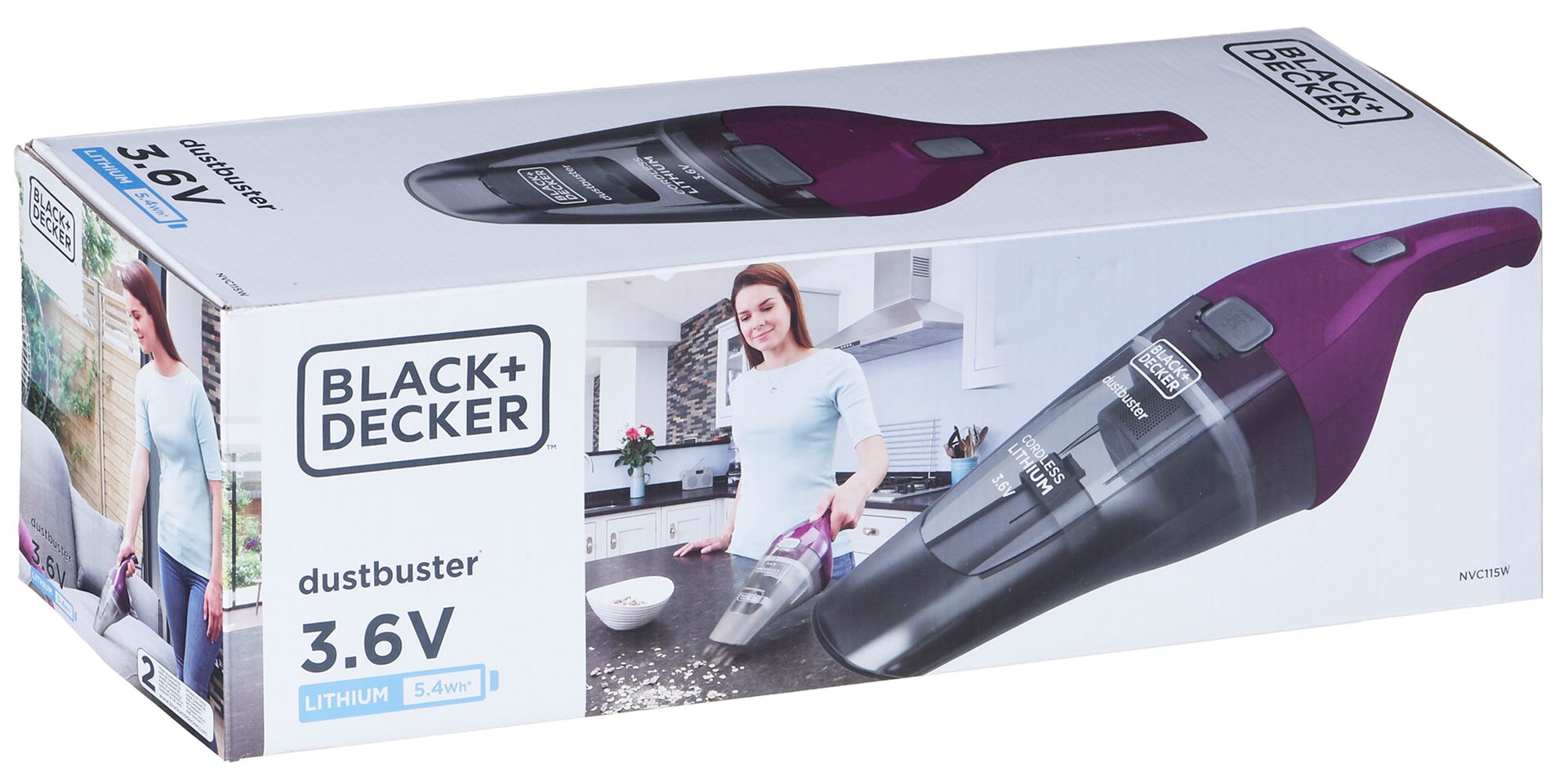 BLACK+DECKER NVC115W handheld vacuum Grey, Purple Bagless-8