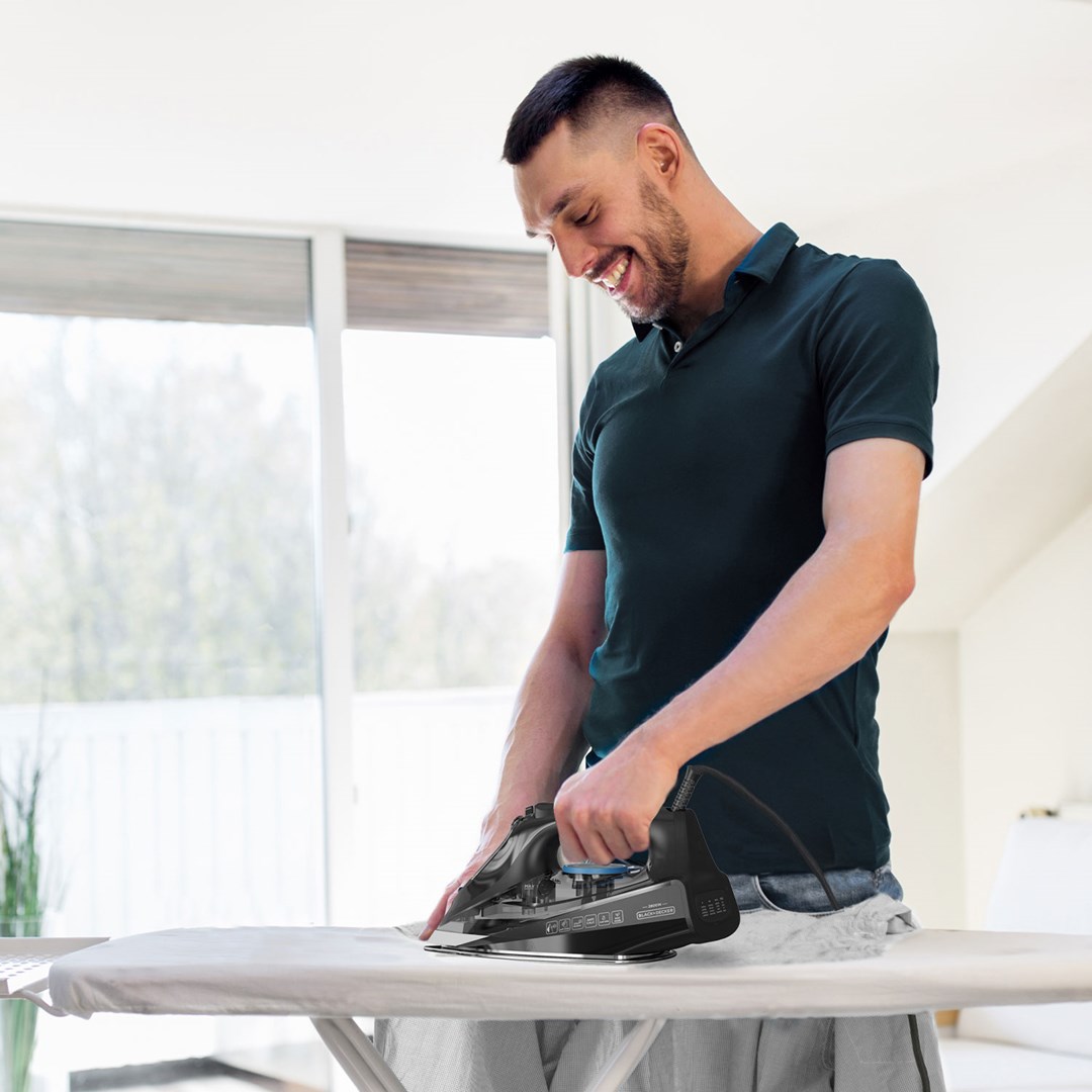 Parna pegla BLACK+DECKER BXIR2805E (2800W, keramička ploča, anti-kapaljka, samočišćenje, plava)-4