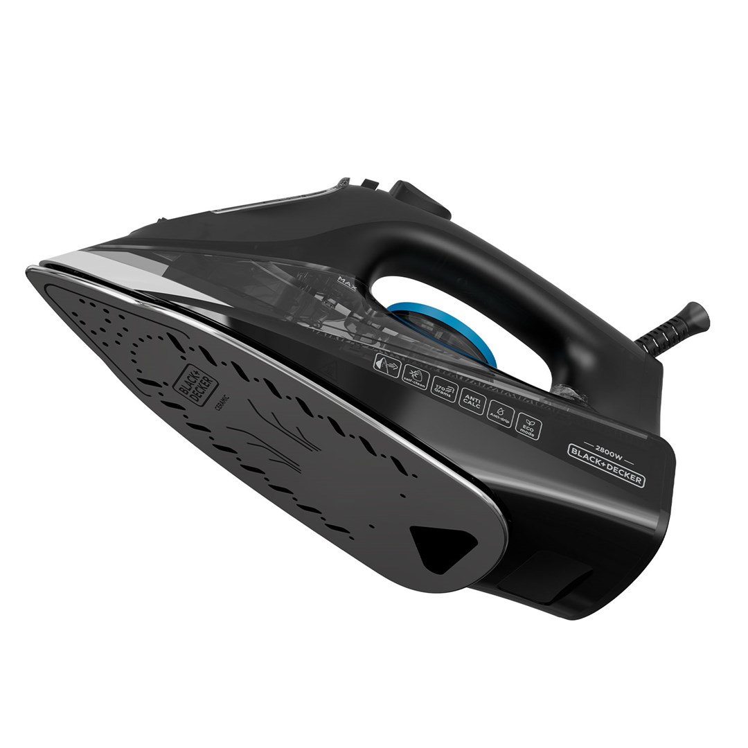 Parna pegla BLACK+DECKER BXIR2805E (2800W, keramička ploča, anti-kapaljka, samočišćenje, plava)-1