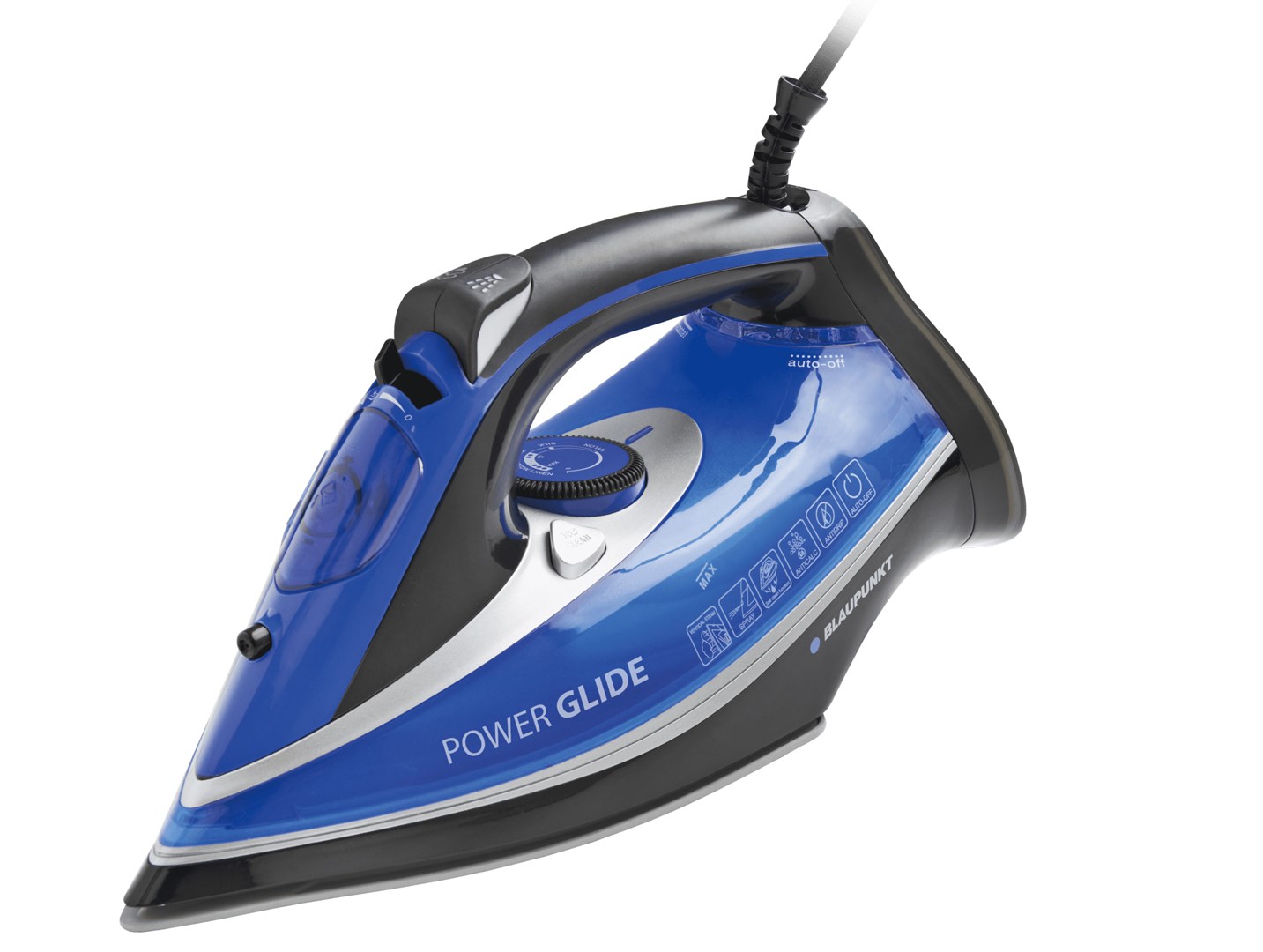 Pegla BLAUPUNKT HSI401 (2600 W, nehrđajući čelik, plava/bijela, kapacitet spremnika za vodu 0.47 L, automatsko isključivanje)-0