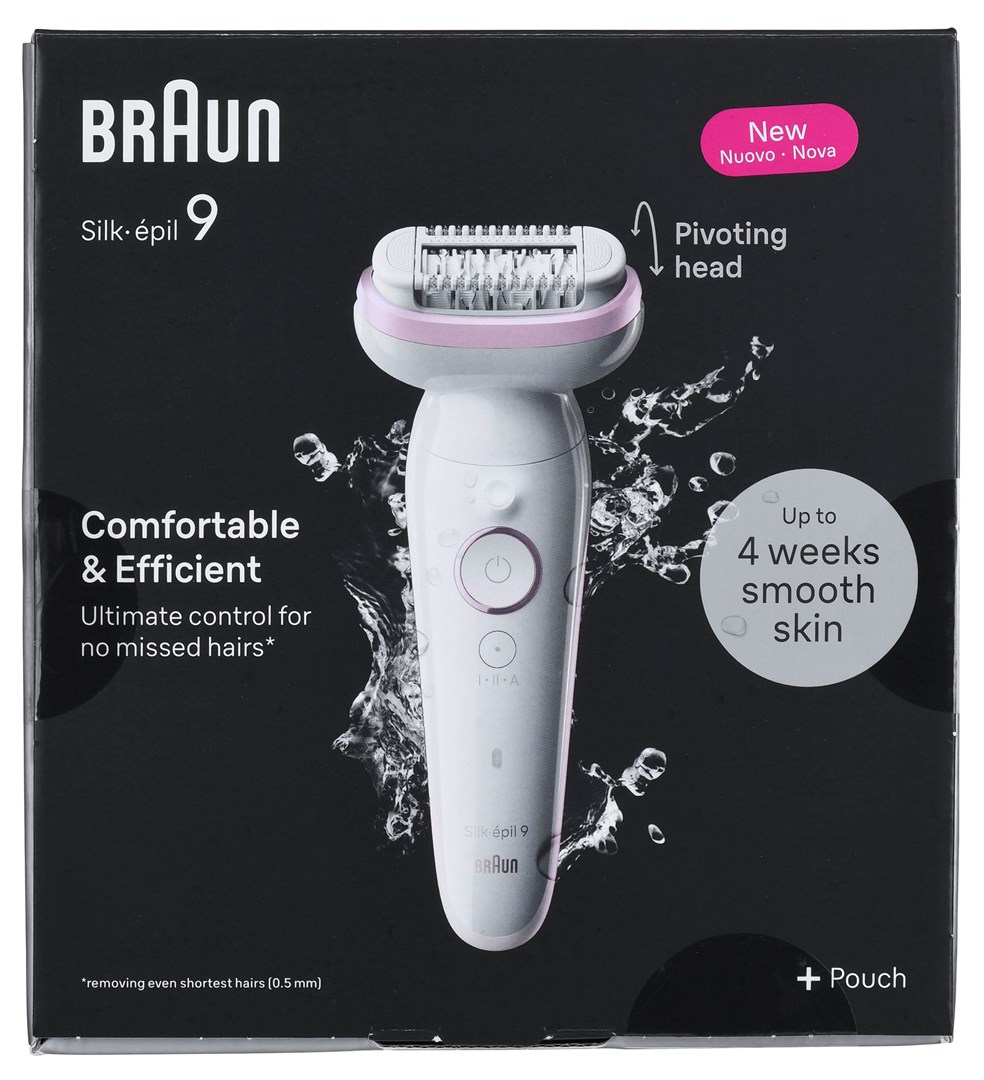 Epilator BRAUN Silk-épil 9 (bežični Wet & Dry, 40 pinceta, 2 brzine, MicroGrip tehnologija, bijelo-zlatni)-9