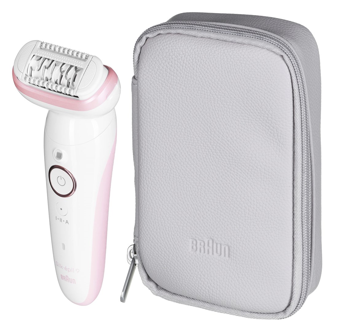 Epilator BRAUN Silk-épil 9 (bežični Wet & Dry, 40 pinceta, 2 brzine, MicroGrip tehnologija, bijelo-zlatni)-0