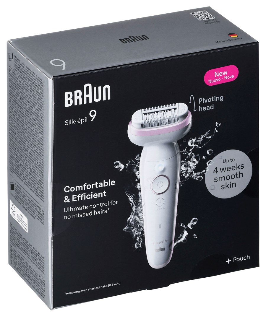 Epilator BRAUN Silk-épil 9 (bežični Wet & Dry, 40 pinceta, 2 brzine, MicroGrip tehnologija, bijelo-zlatni)-7