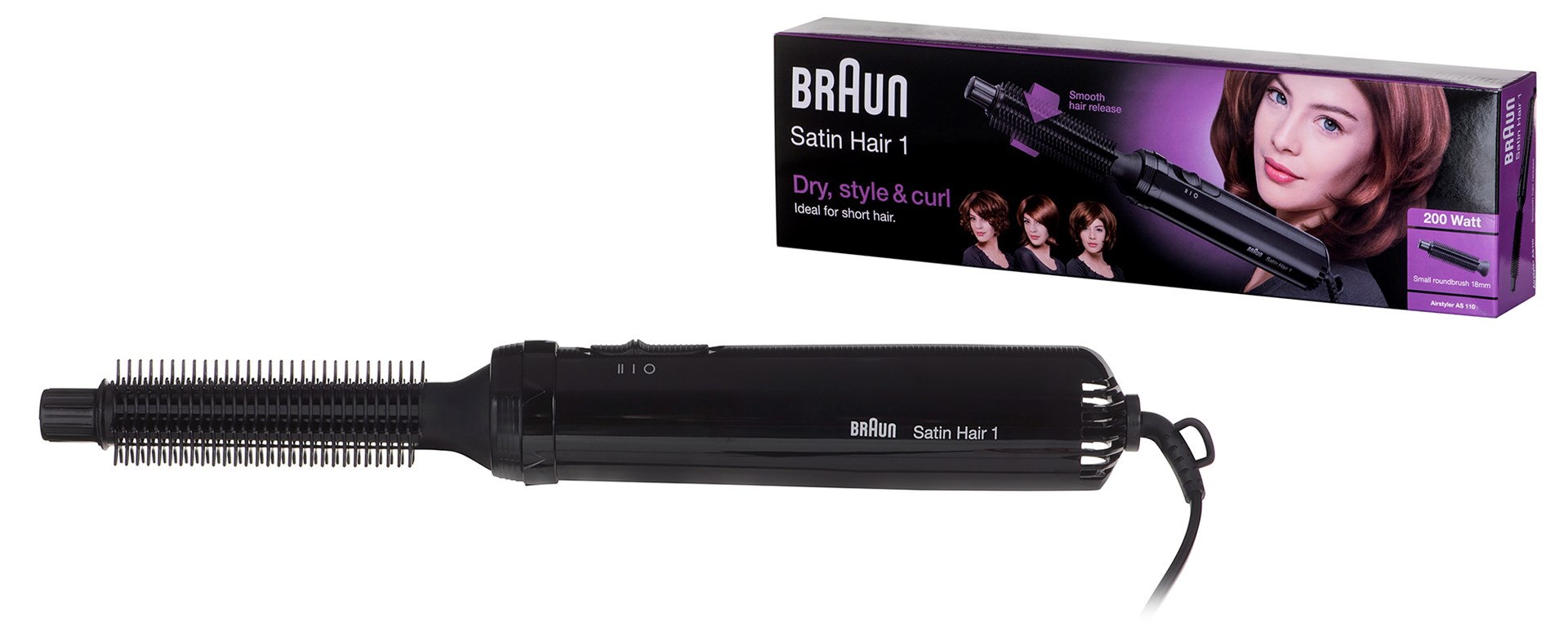 Braun Satin Hair 1 AS 110 Hot air brush Lilac 200 W 2 m-0