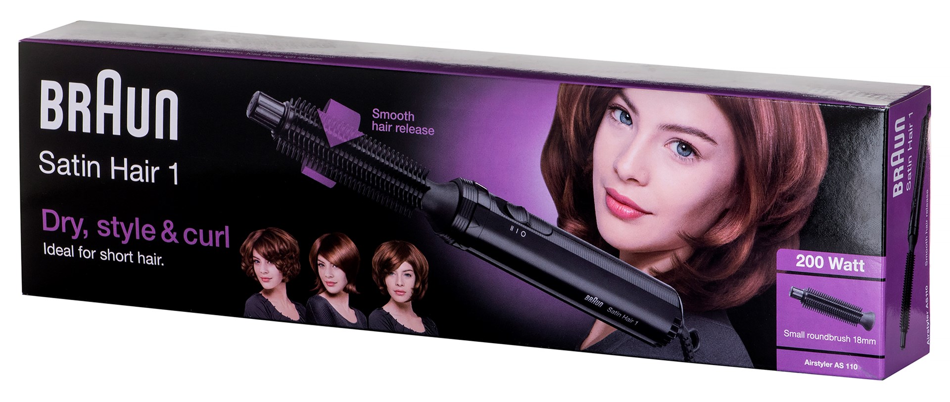 Braun Satin Hair 1 AS 110 Hot air brush Lilac 200 W 2 m-4