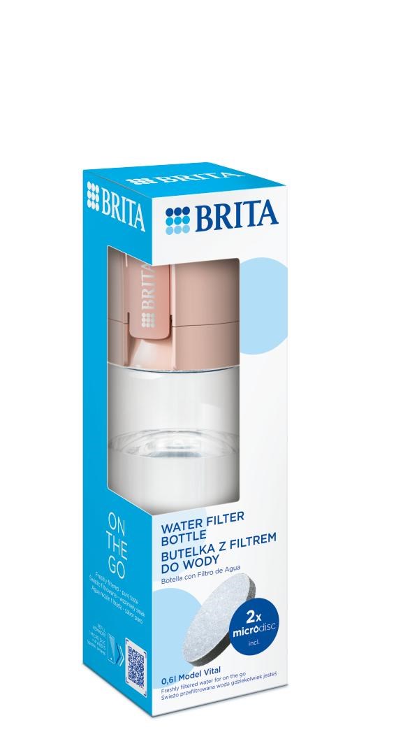 Brita Vital peach 2-disc filter bottle-1