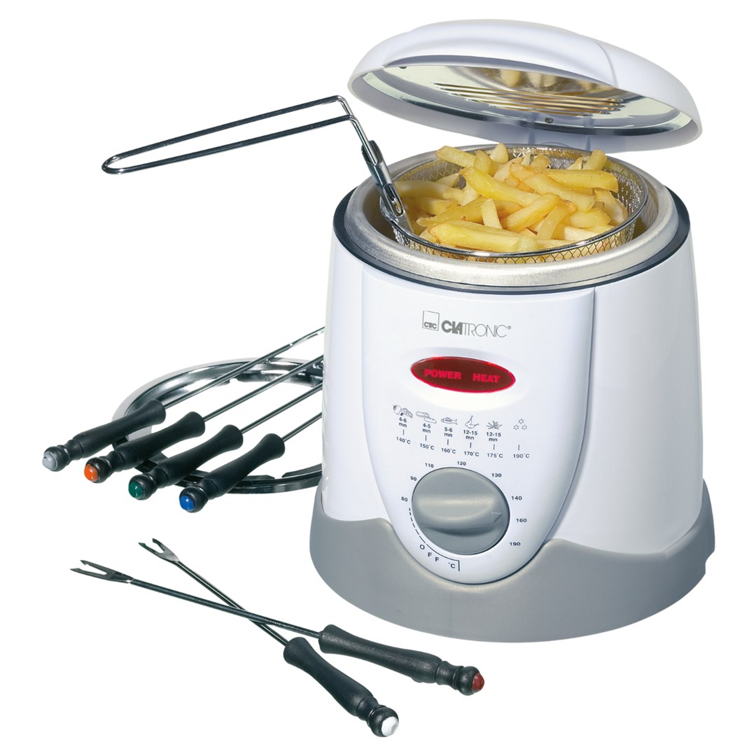 Friteza CLATRONIC FFR 2916 (1 L, samostojeća, 900 W) siva bijela-1