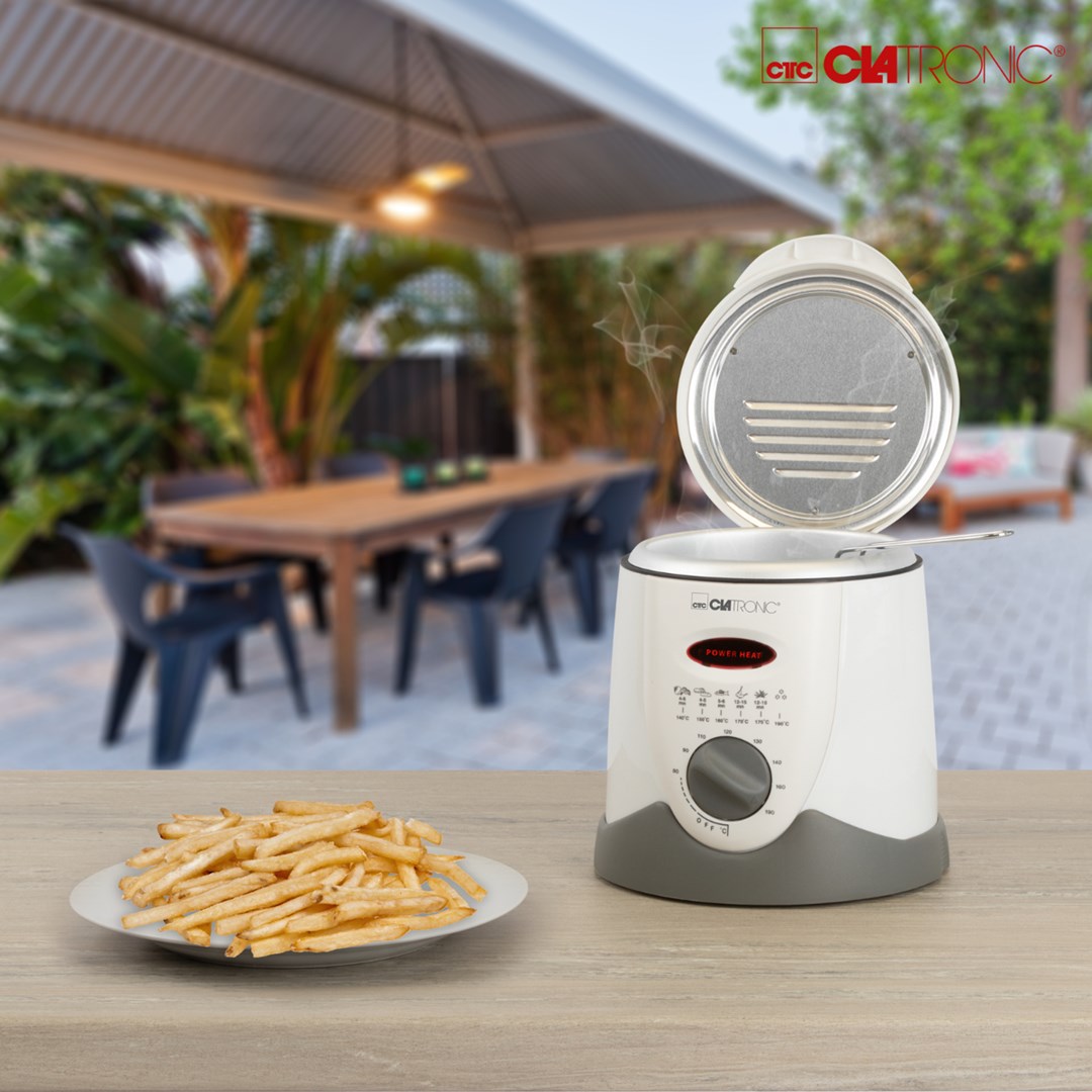 Friteza CLATRONIC FFR 2916 (1 L, samostojeća, 900 W) siva bijela-6