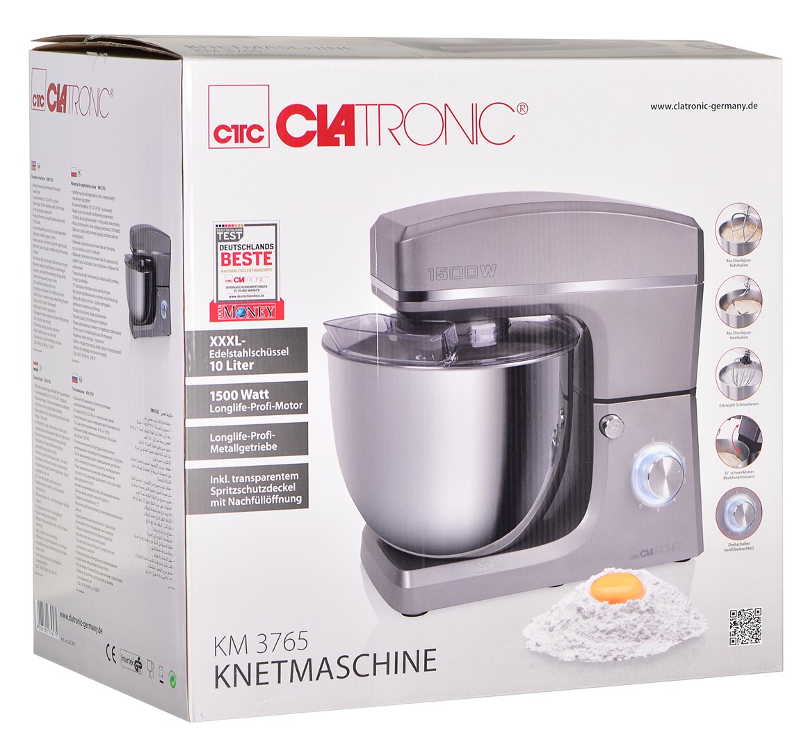 Kuhinjski robot CLATRONIC KM 3765 (1500 W, 10 L) nehrđajući čelik-2